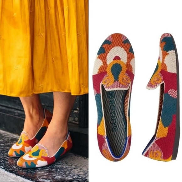 Rothy's Shoes - Rothy's Moroccan Print Amber Loafers Shoes RARE Retired Flats Colorful 9.5 W